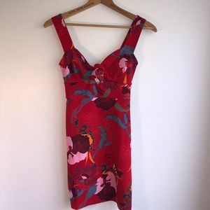 Free People Sweet Cherry Printed Tie Front Dress